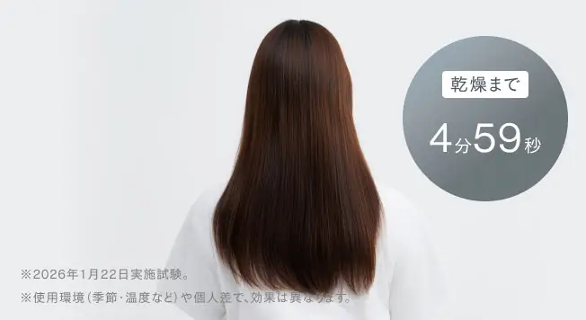 乾燥まで4分59秒
